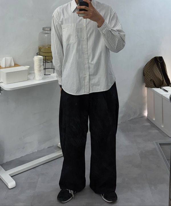 パンツ SIGNATURE Multi-tuck wide slacks black 25SS2MTS-001 MUSINSA | SIGNATURE Multi-tuck wide slacks [black]