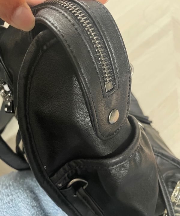 MUSINSA | FANCY CLUB Belted Washed Leather Bag (GRAY) F25QE990