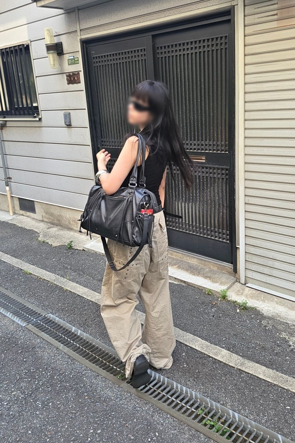 MUSINSA | FANCY CLUB Belted Washing Leather Bag (BLACK) F25QE990