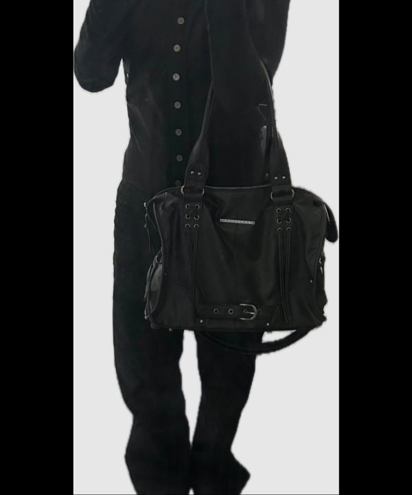 MUSINSA | FANCY CLUB Belted Washed Leather Bag (GRAY) F25QE990