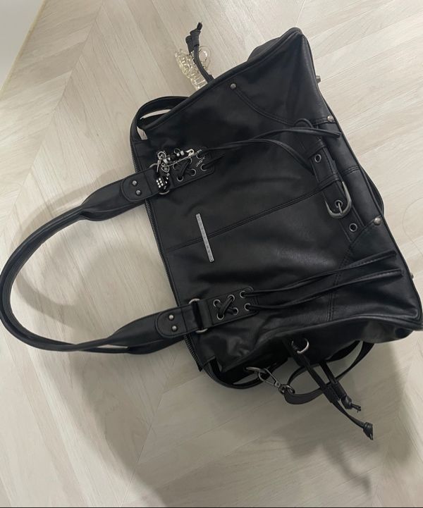 ☆NASTY FANCY CLUB☆ Belted washed leather bag GRAY F25QE990 MUSINSA | FANCY CLUB Belted Washed Leather Bag (GRAY) F25QE990