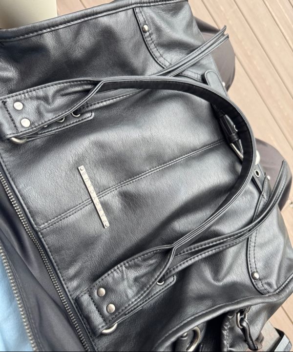 MUSINSA | FANCY CLUB Belted Washing Leather Bag (BLACK) F25QE990