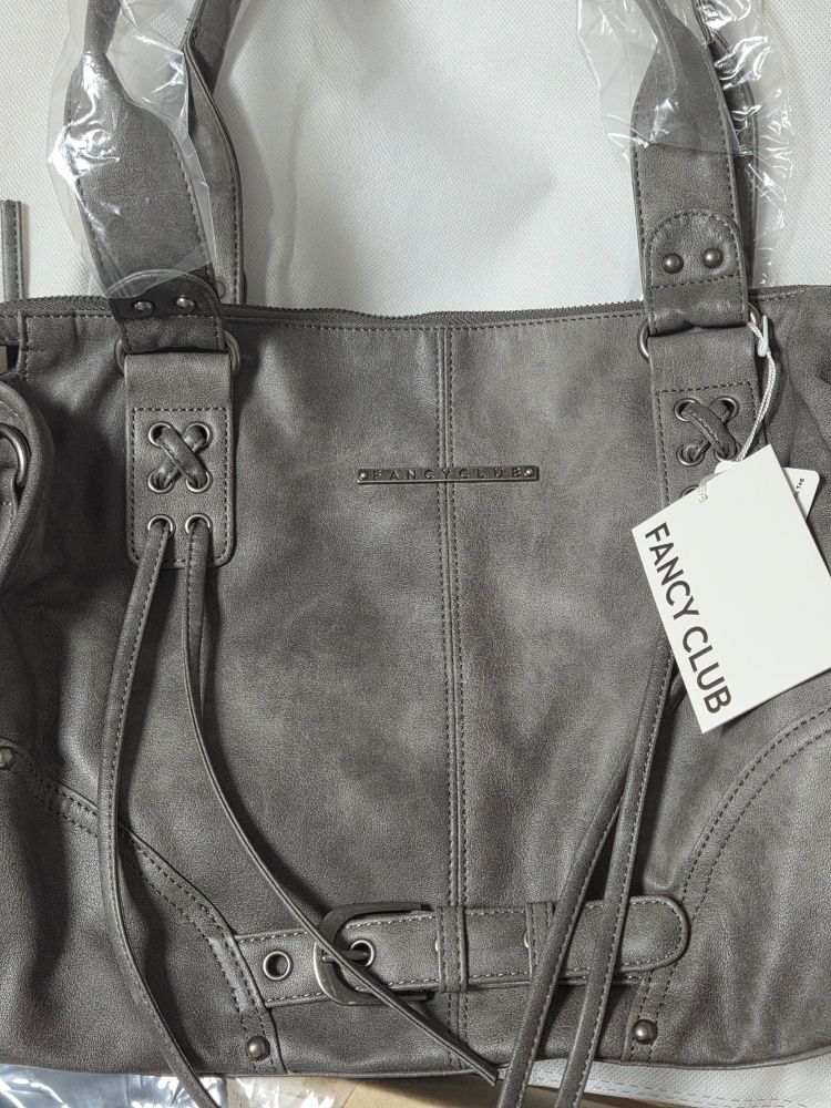 MUSINSA | FANCY CLUB Belted Washing Leather Bag (GRAY) F25QE990