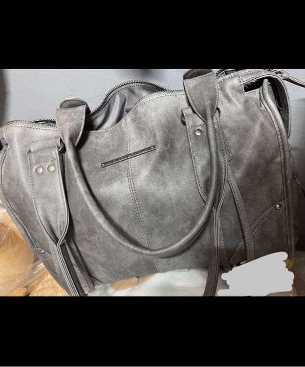 MUSINSA | FANCY CLUB Belted Washing Leather Bag (GRAY) F25QE990
