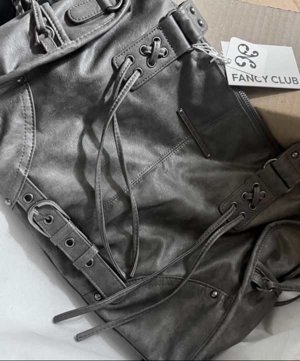 MUSINSA公式 | FANCY CLUB ベルト付きウォッシングレザーバッグ