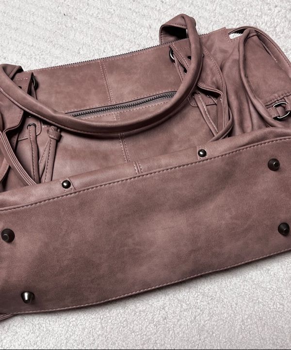MUSINSA公式 | FANCY CLUB Belted Washed Leather Bag (BABY