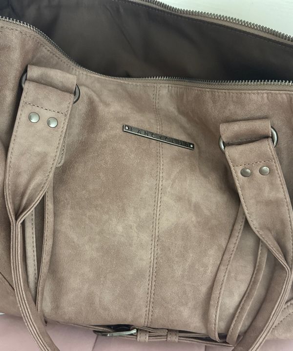 MUSINSA | FANCY CLUB Belted Washing Leather Bag (BABY PINK) F25QE990