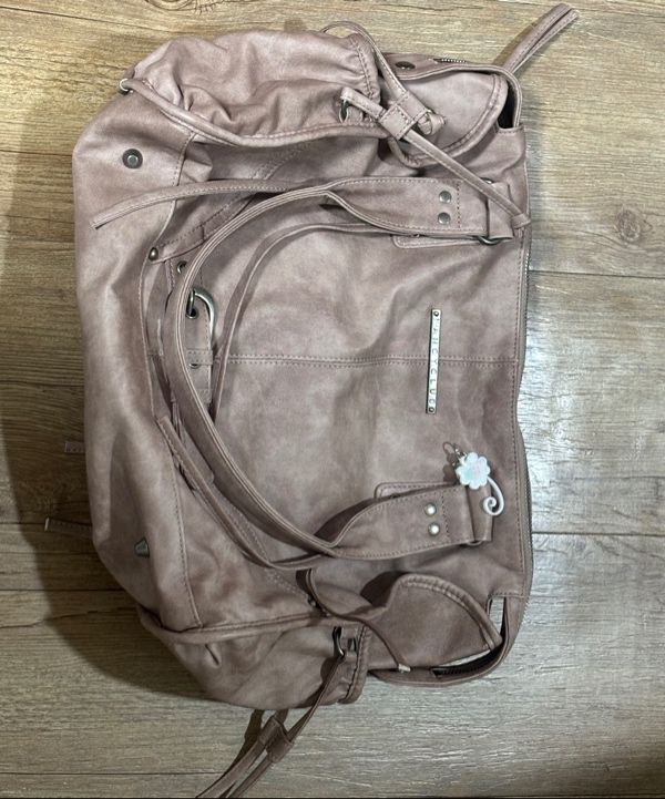 MUSINSA | FANCY CLUB Belted Washing Leather Bag (BABY PINK) F25QE990