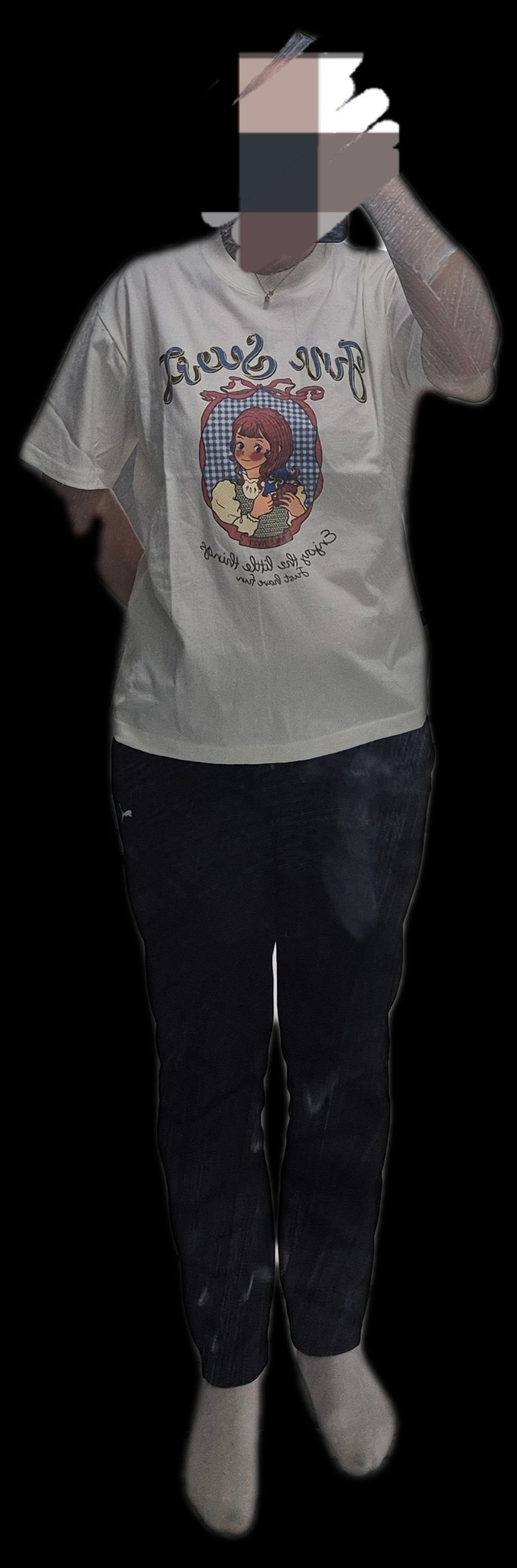 MUSINSA | CPGN STUDIO Secret Girl Short Sleeve T-shirt Cream