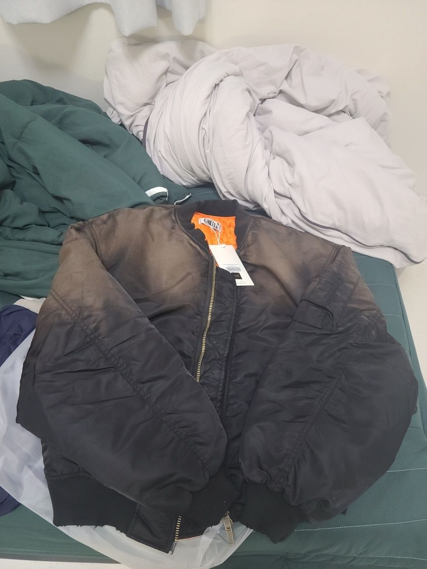 MUSINSA公式 | GRAILZ DIRTY WASHED BOMBER JACKET [BLACK]