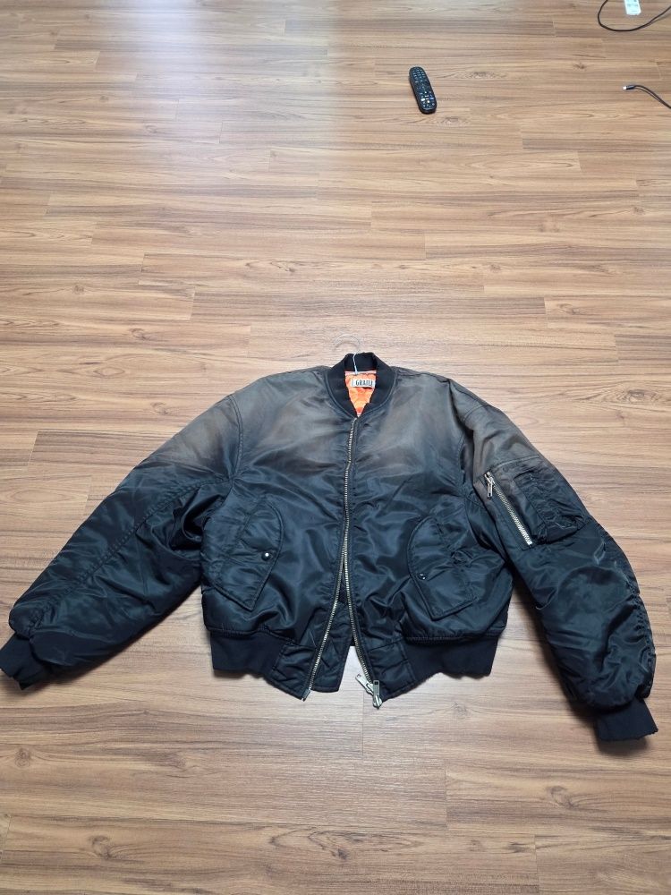 MUSINSA公式 | GRAILZ DIRTY WASHED BOMBER JACKET [BLACK]