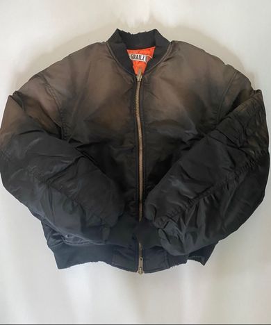 MUSINSA | GRAILZ DIRTY WASHED BOMBER JACKET [BLACK]