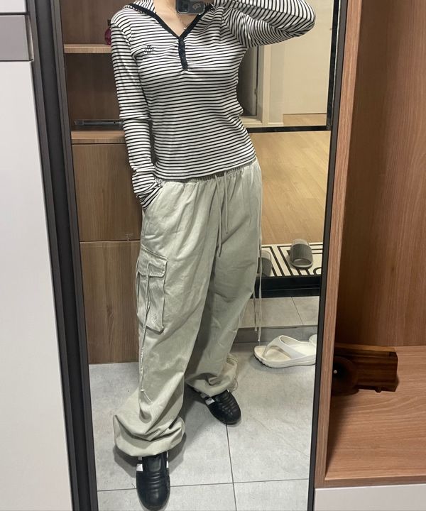 MUSINSA | NICK&NICOLE VINTAGE CARGO STRING WIDE PANTS_BEIGE