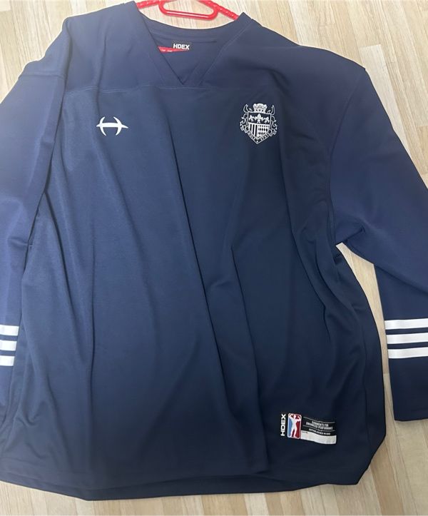 MUSINSA公式 | HDEX Mixed Mesh Rugby Long Sleeve (Navy)