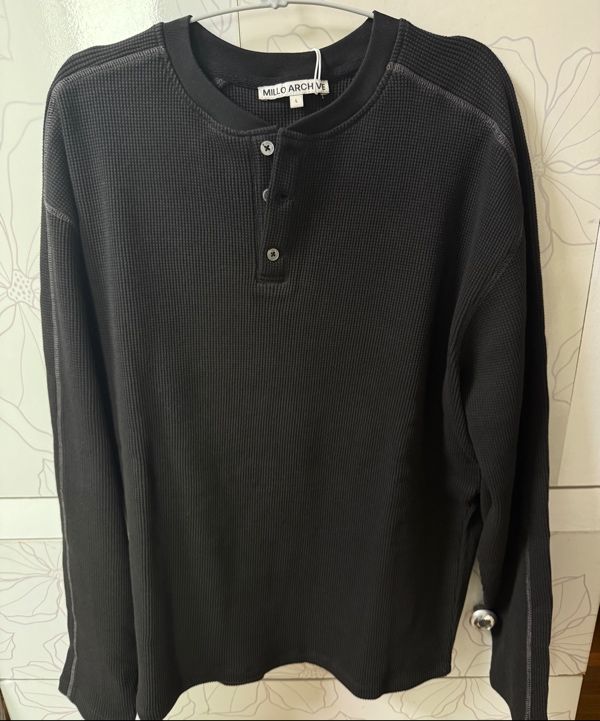 MUSINSA | MILLO ARCHIVE Object Stitch Long Sleeve [Black]