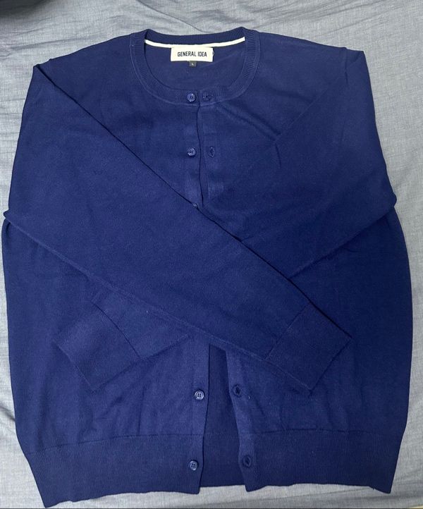 ■GENERAL IDEA■ MAN Wool Crewneck Cardigan NAVY SBE1M04006 MUSINSA | GENERAL IDEA MAN Wool Crewneck Cardigan [NAVY
