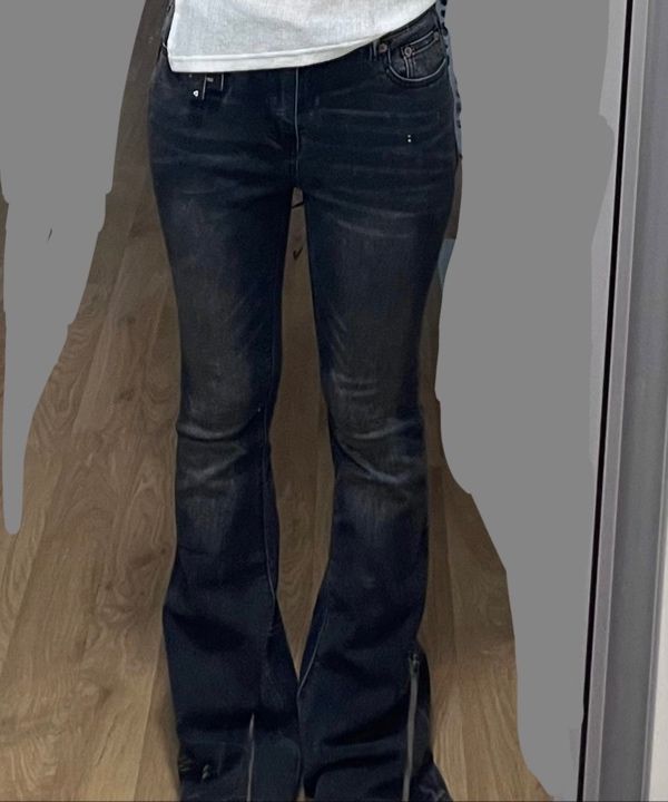 MUSINSA | BADBLOOD 0119 Low Rise Bootcut Jeans - Black