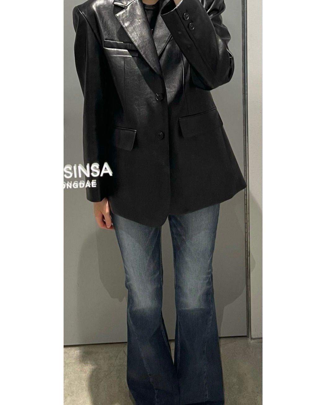 MUSINSA公式 | BADBLOOD 0119 Low-rise boot cut jeans - Mid Blue