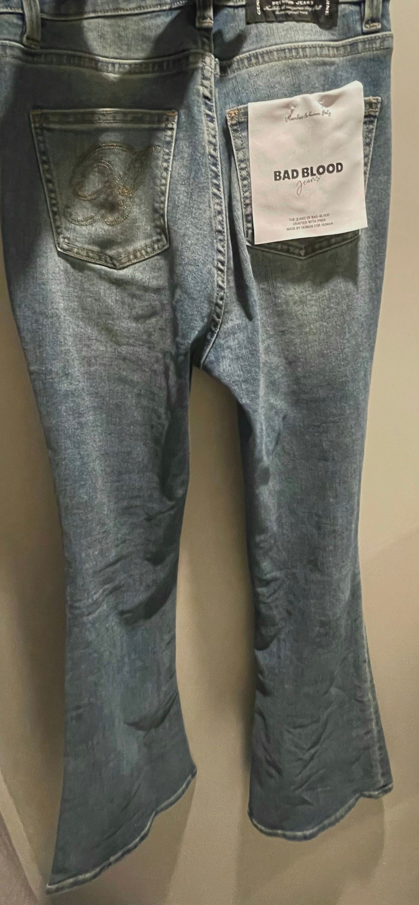 【BADBLOOD】0119 Low-rise boot cut jeans - Mid Blue MUSINSA | BADBLOOD 0119 Low-rise boot cut jeans - Mid Blue