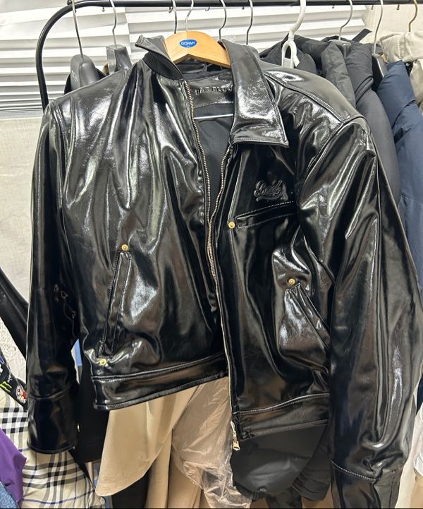 MUSINSA | BADBLOOD Jimmy Leather Harrington Jacket - Black