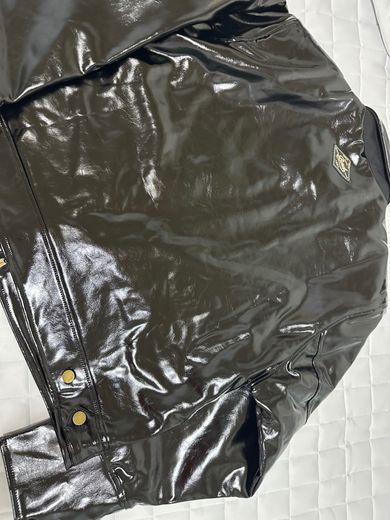 MUSINSA | BADBLOOD Jimmy Leather Harrington Jacket - Black