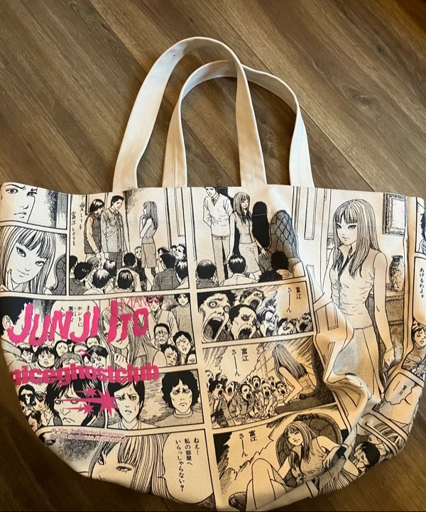 MUSINSA | NICE GHOST CLUB JUNJI ITO MANIAC CARTOON BIG TOTE