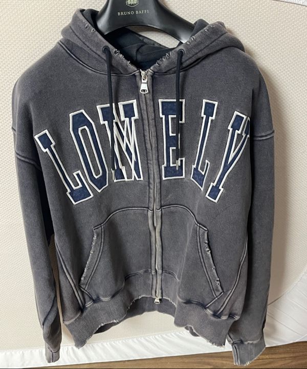 MUSINSA | NOHANT LONELY/LOVELY SALT WASHING HOODIE ZIP-UP NAVY