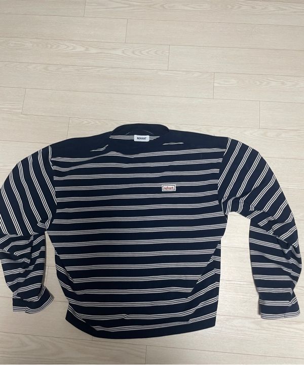 MUSINSA | NOHANT MULTI STRIPE BOAT NECK T-SHIRT GREEN