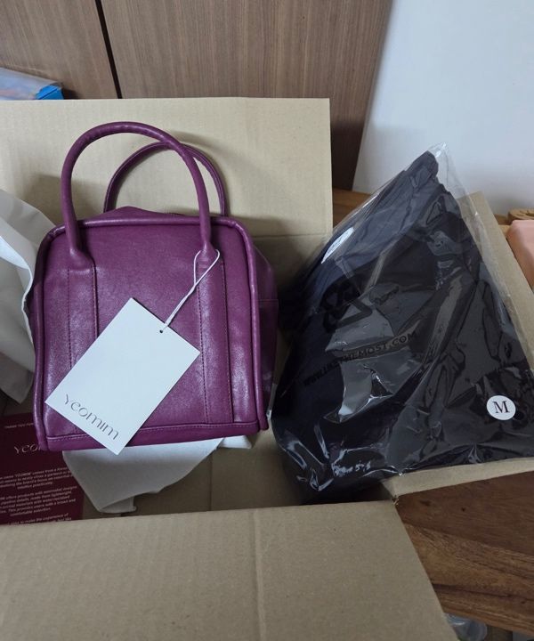 MUSINSA | YEOMIM mini box bag (grape)