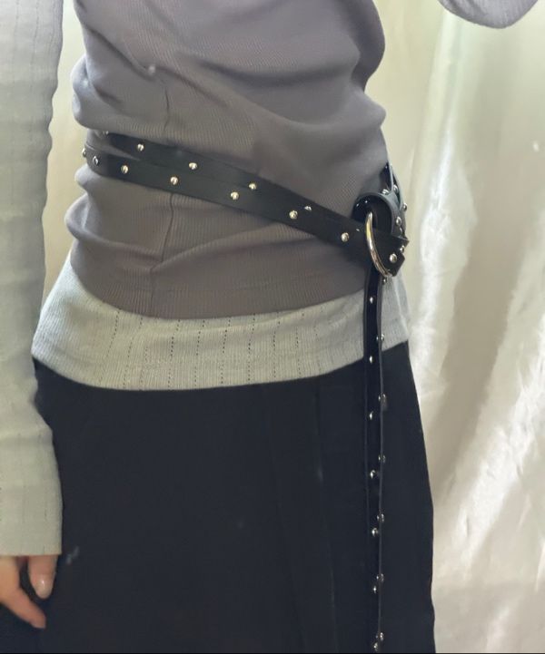 SETUP-EXE★韓国★人気★O-RING DOUBLE STRAP BELT / BLACK MUSINSA | SETUPEXE O-RING DOUBLE STRAP BELT BLACK