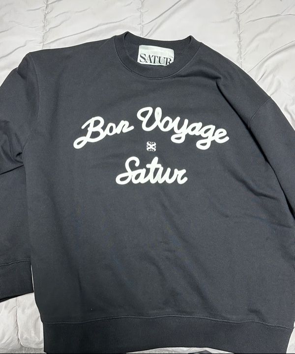 ★SATUR★ Bon Voyage Boucle Brushed Sweatshirt Black SA244UT Voyage Sunday Sweatshirt – Z SUPPLY