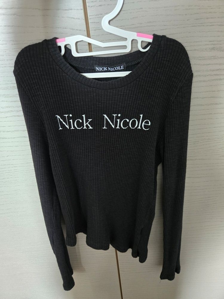 ミュージシャン NICOLE Long Sleeve TEE/BLACK MUSINSA | NICK&NICOLE OBLIQUE LINE LONG SLEEVE TOP_BLACK