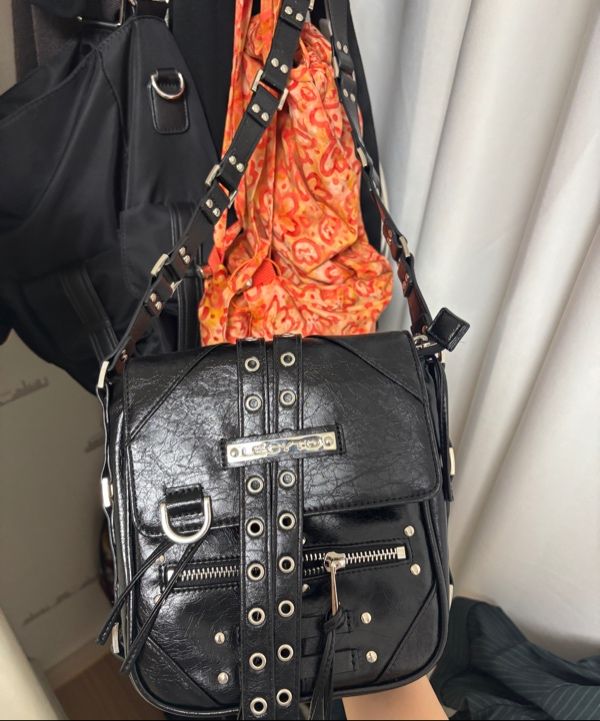 ☆LECYTO☆ Tenacity Leather Shoulder BagBlack MUSINSA | LECYTO Tenacity Leather Cross Bag_[Black]