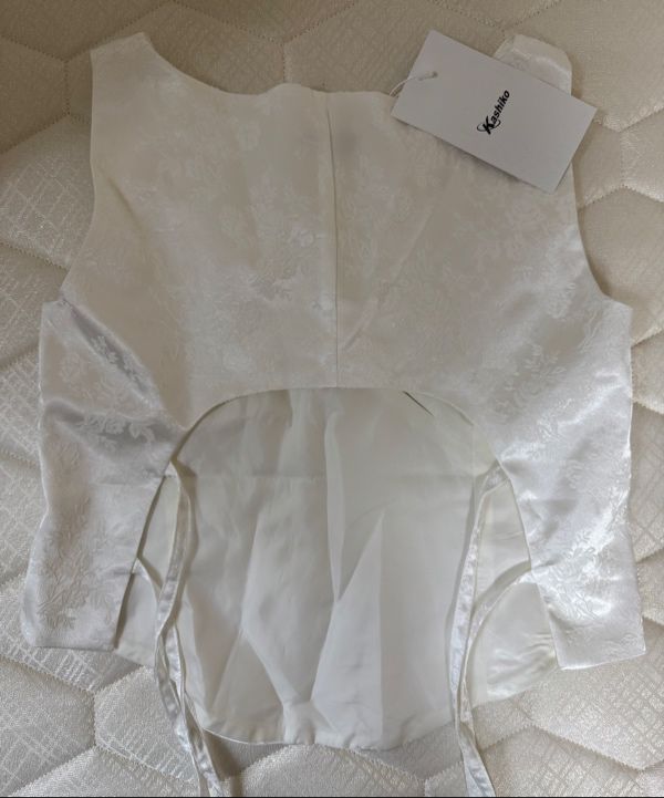 MUSINSA | KASHIKO Ribbon Paneled Sleeveless White