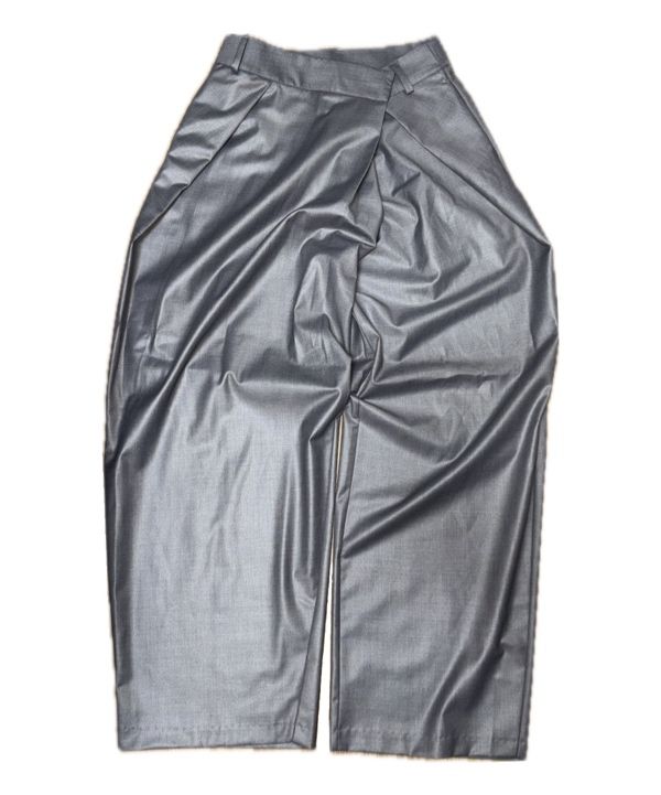 MUSINSA | KASHIKO Pintuck Asymmetric Trousers Black