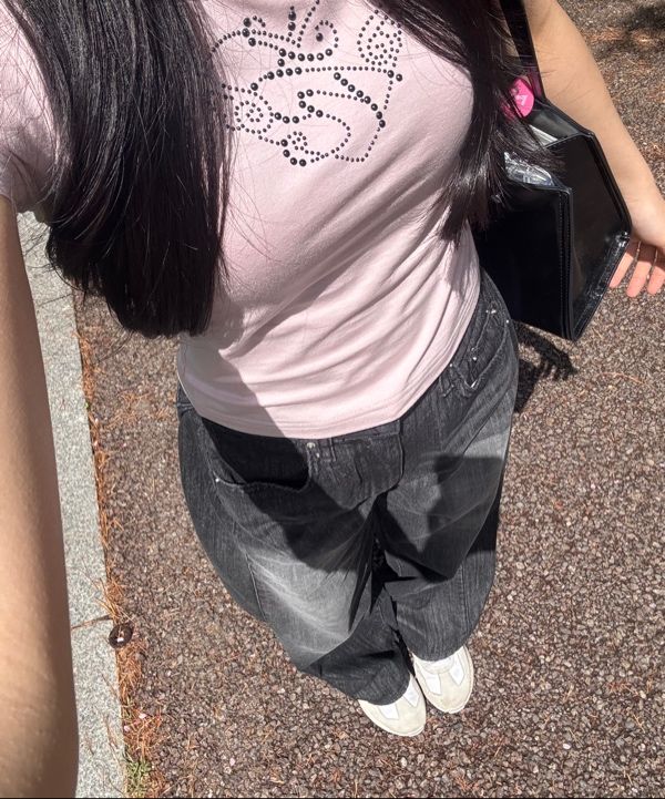 MUSINSA | KASHIKO Flower Heart Baby Tee White