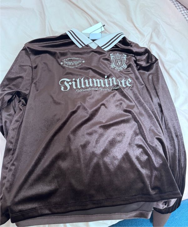 Tシャツ・カットソー [FILLUMINATE] Velour collar long sleeve MUSINSA | FILLUMINATE Velour Collar Long Sleeve-Brown