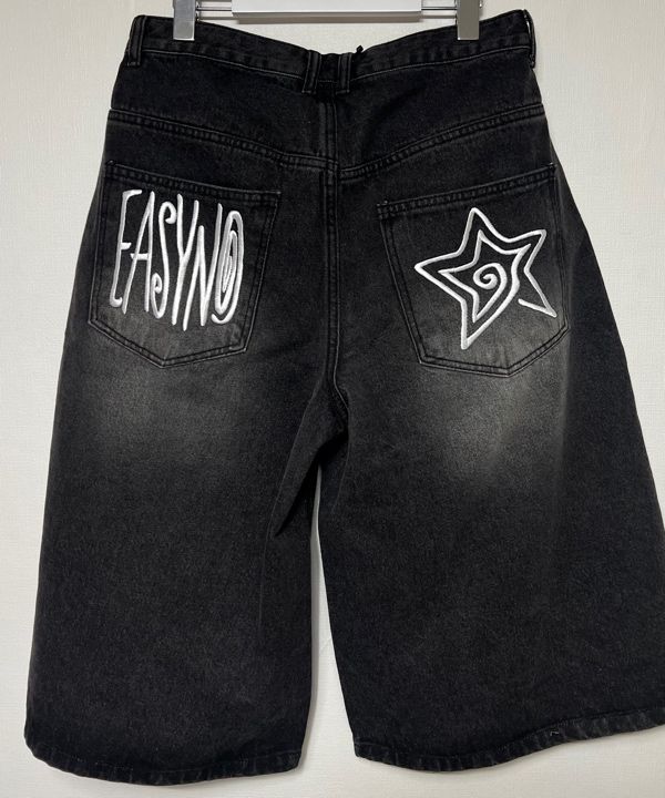 パンツ nomassprod. NO MASS PROD. BAGGY SHORTS NO MASS PROD(ノーマスプロッド) denim shortsハーフパンツ サイズ：L