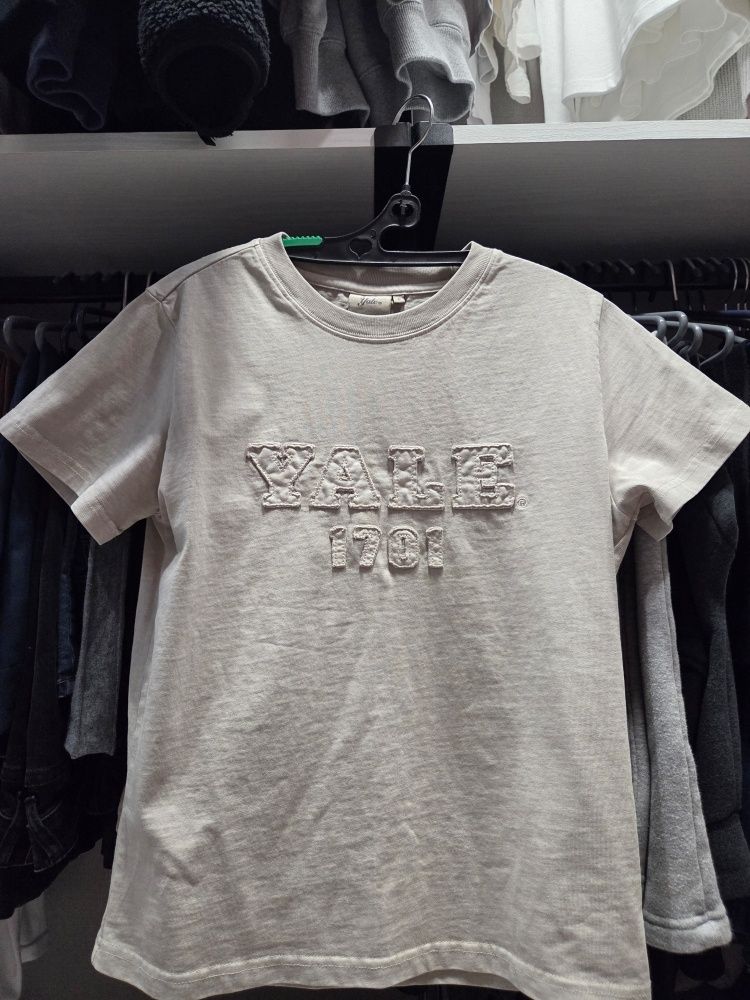 ☆YALE☆ Women's Pigment Applique T-Shirt Charcoal YFM1SS208 MUSINSA | YALE Women's Pigment Applique T-Shirt_Charcoal
