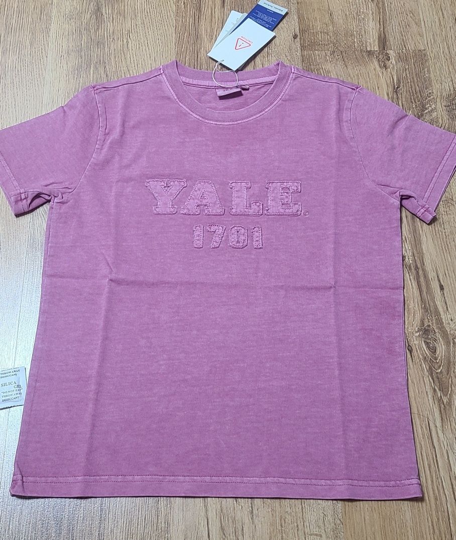 MUSINSA | YALE Women's Pigment Applique T-Shirt_Navy