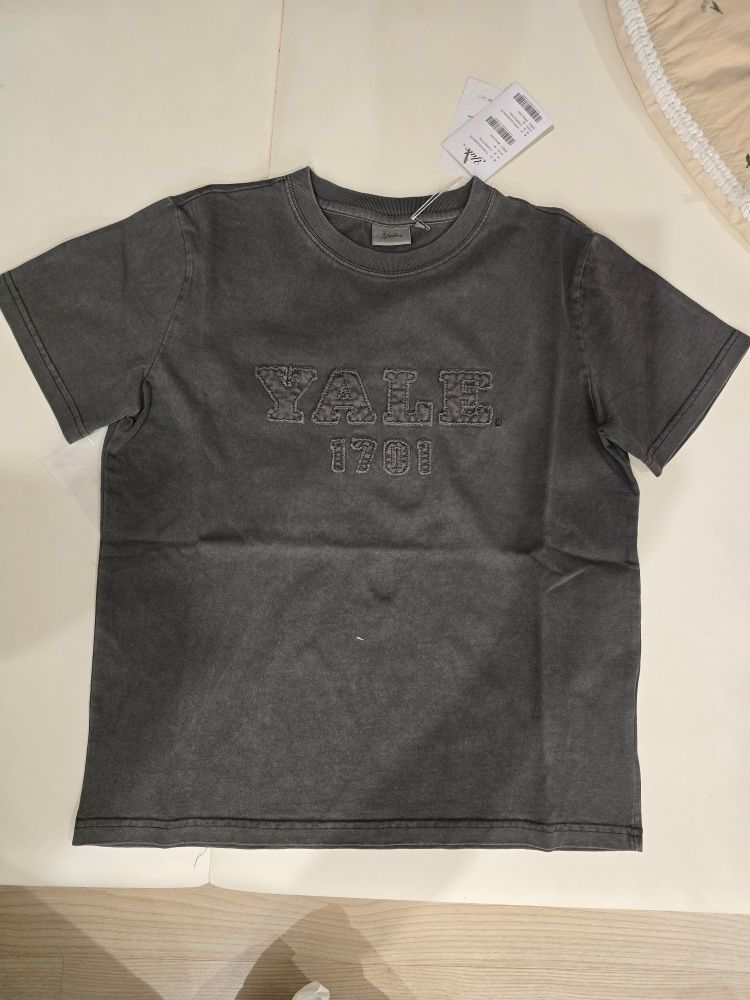 ☆YALE☆ Women's Pigment Applique T-Shirt Charcoal YFM1SS208 MUSINSA | YALE Women's Pigment Applique T-Shirt_Navy