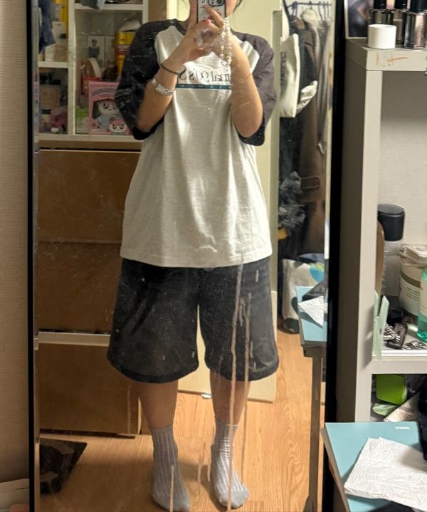 Tシャツ・カットソー 1993studio Original Raglan Color Block T-Shirt_Light Grey MUSINSA | 1993STUDIO Original Raglan Color Block T