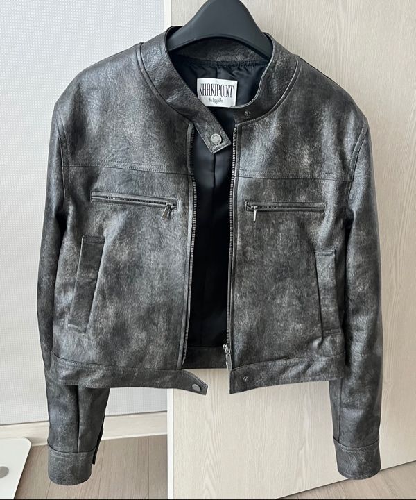 ★送料/関税無料★ ●KHAKIPOINT● Racing Leather Jacket Vegan Leather Racing Jacket - Khaki - SMOKERISENY.COM