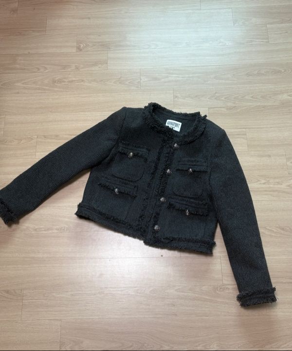 MUSINSA | KHAKIPOINT Antique Crop Tweed Jacket (gray)