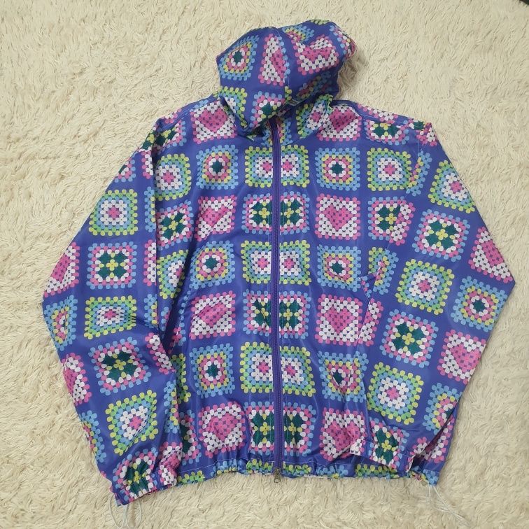 ★25SS新作★RONRON★HEART CROCHET PATTERN HOODED WINDBREAKER MUSINSA | RONRON HEART CROCHET PATTERN HOODED WINDBREAKER