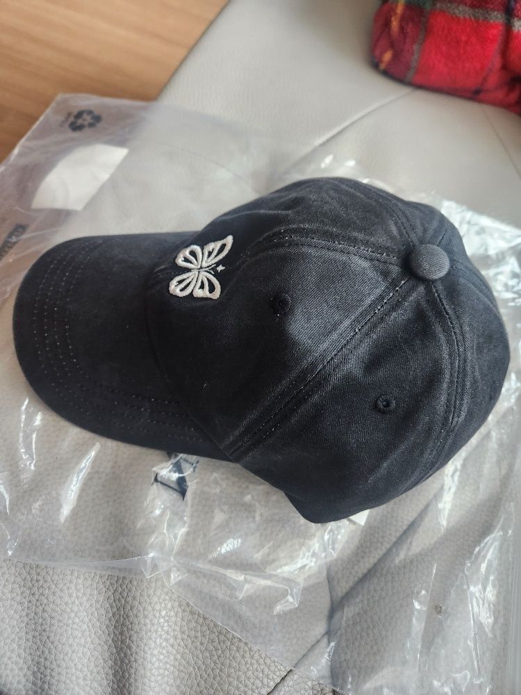 【NICK&NICOLE】 VINTAGE MINI BUTTERFLY BALL CAP / 追跡付 VINTAGE MINI BUTTERFLY BALL CAP_BLACK WHITE - NICK&NICOLE
