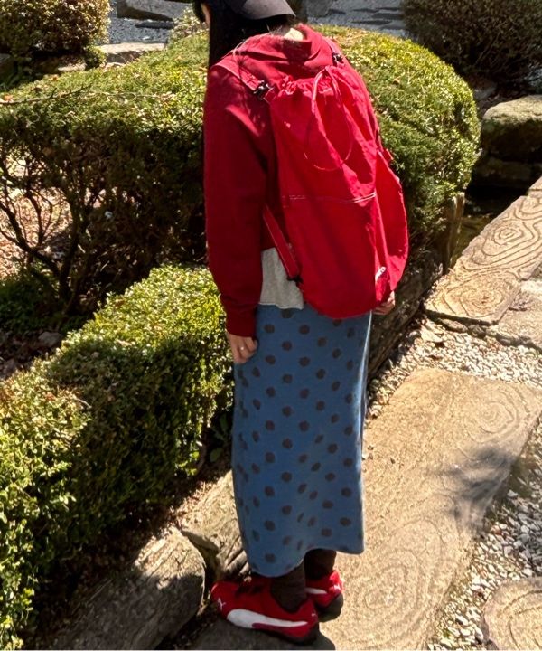 RONRON ♥ DOT PATTERN BANDING KNIT LONG SKIRT/追跡付 DOT PATTERN BANDING KNIT LONG SKIRT BLACK WHITE DOT - RONRON