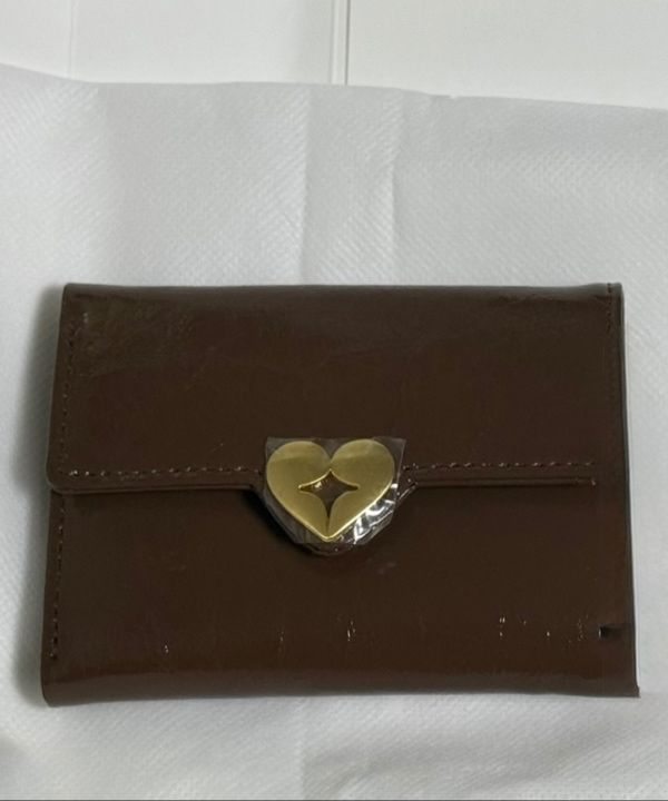 MUSINSA | fennec HEARTY FLAP WALLET - MOCHA BROWN