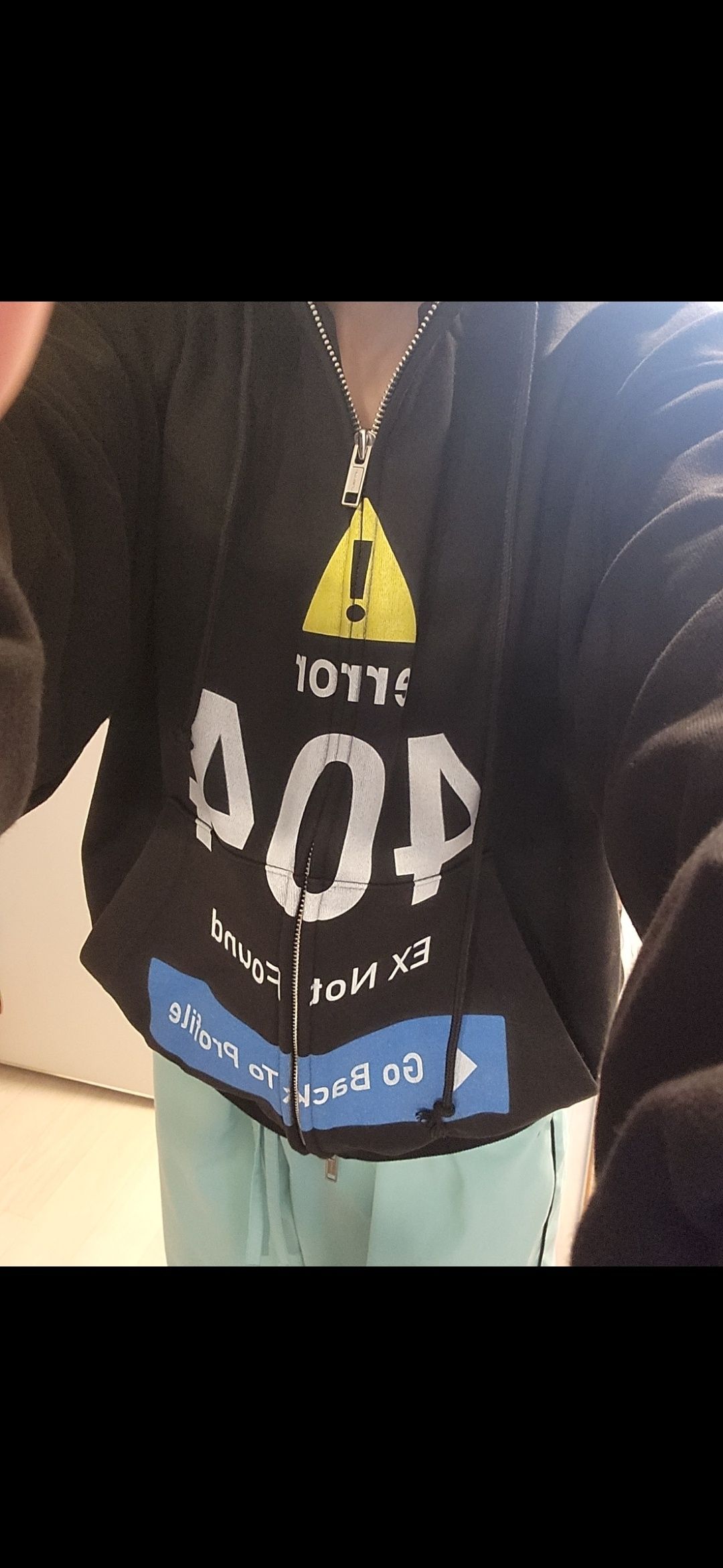 MUSINSA | GRAILZ ERROR 404 ZIP HOODIE [BLACK]