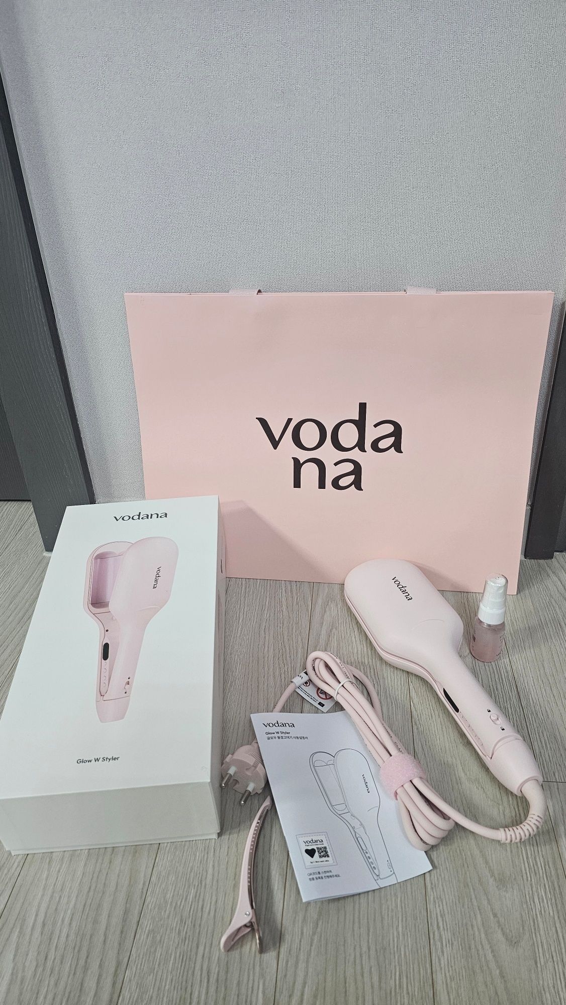 MUSINSA | VODANA Glow Wave Curling Iron 40mm – Powder Pink